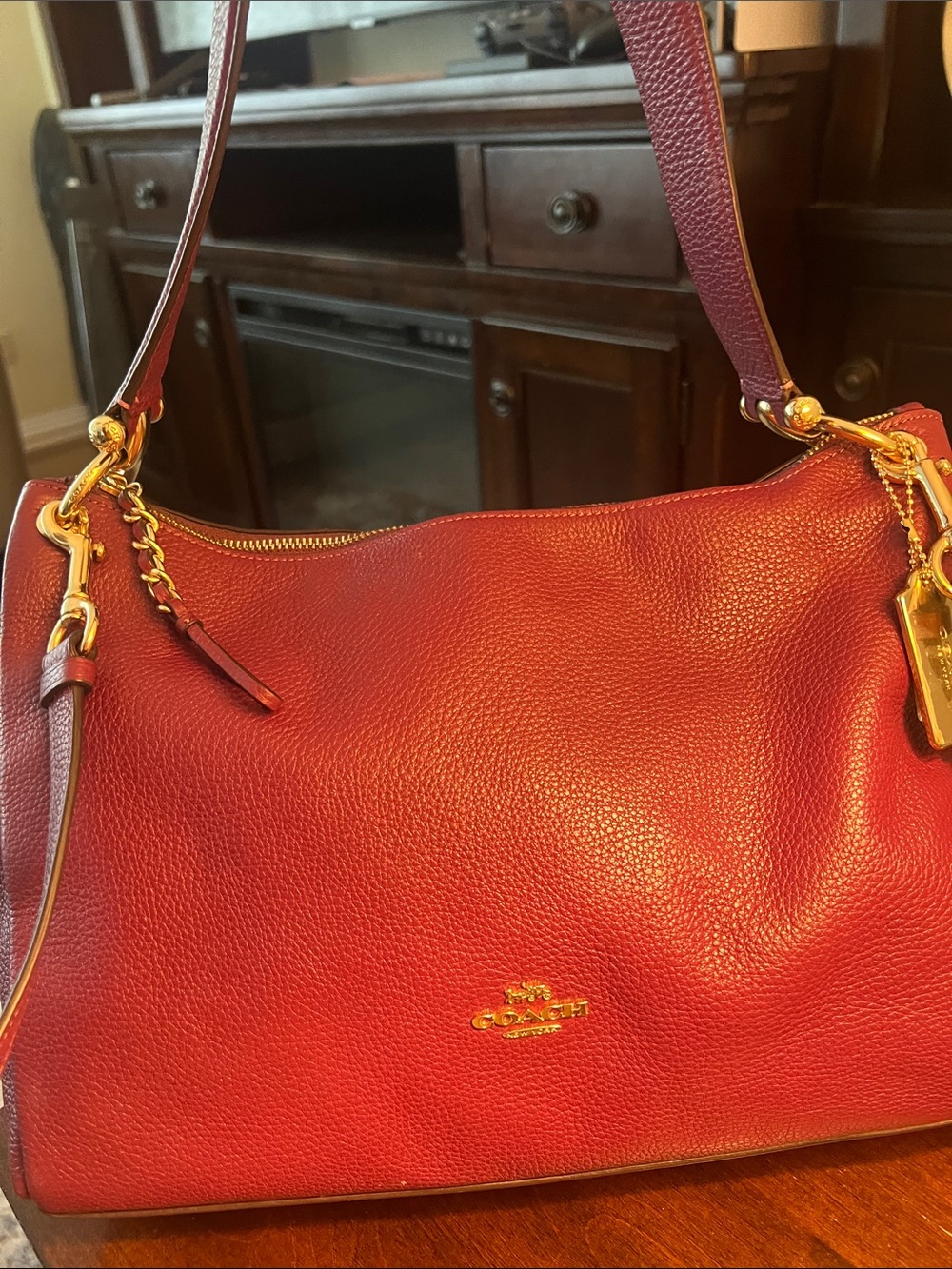 COACH Pebbled Leather Shoulder and Crossbody Bag - Picture 5 of 17